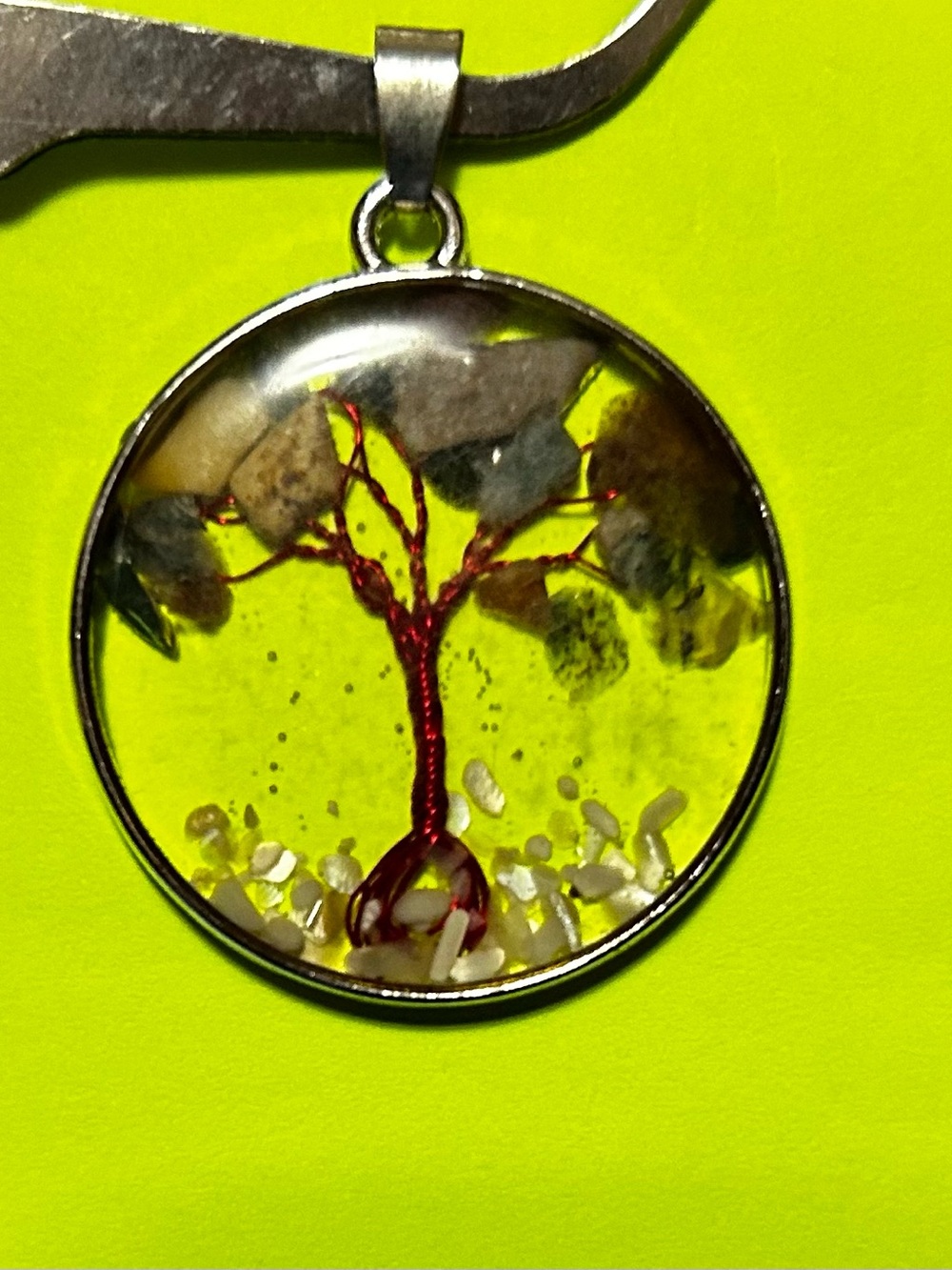Wire Tree Resin Pendant - Picture 2 of 4